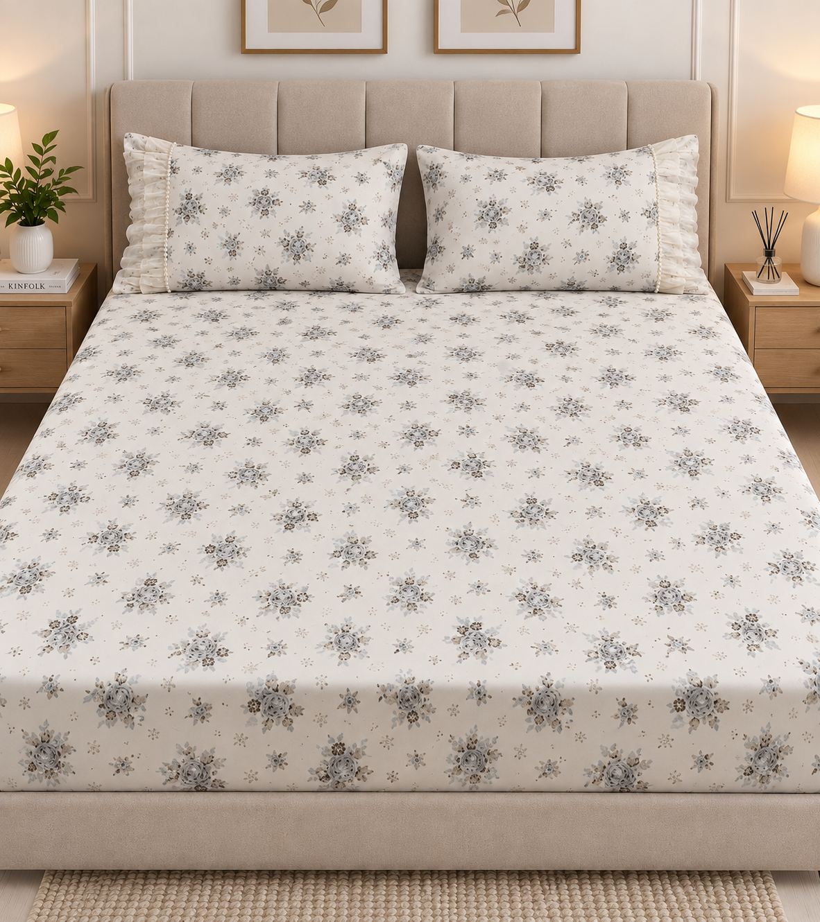 Cream Blue-Gray Rose